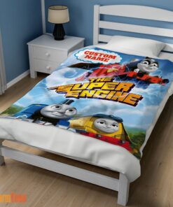 Happy Thomas & Friends The Super Engine Poster Blanket Fleece Customized Blanket - Image 3