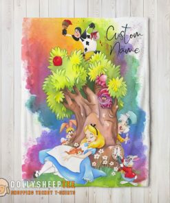 Happy Top Disney Alice In Wonderland Dreaming Blanket Fleece Customized Blanket