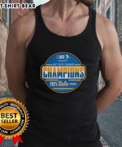 UCLA Big Ten Men's Soccer Tournament Champions 2025 tank top, celebrating the team's victory in vibrant colors.