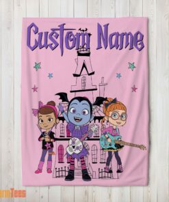 Happy Vampirina With Poppy Peepleson & Bridget Drawing Blanket Fleece Customized Blanket