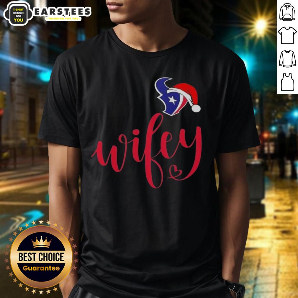 happy-wifey-houston-texans-santa-hat-merry-christmas-t-shirt-1 Happy Wifey Houston Texans Santa Hat Merry Christmas T-Shirt featuring festive holiday design and team colors.