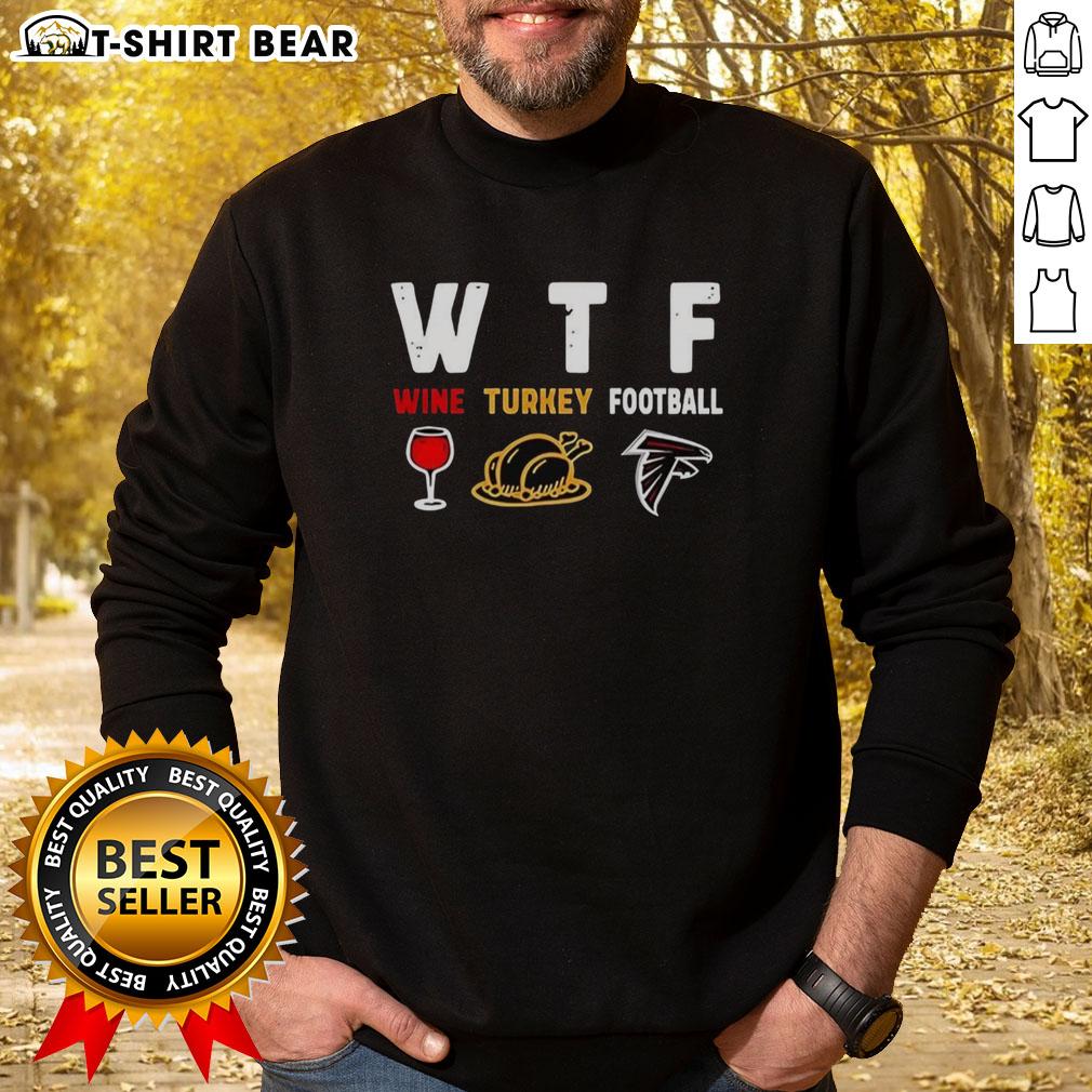 Happy Wine Turkey Atlanta Falcons Football Thanksgiving Sweatshirt Happy Wine Turkey Atlanta Falcons Football Thanksgiving Sweatshirt featuring festive design and team logo for fans.