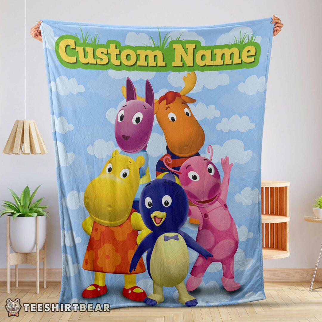 Hot Cartoon The Backyardigans With Friends Blanket Fleece Customized Blanket