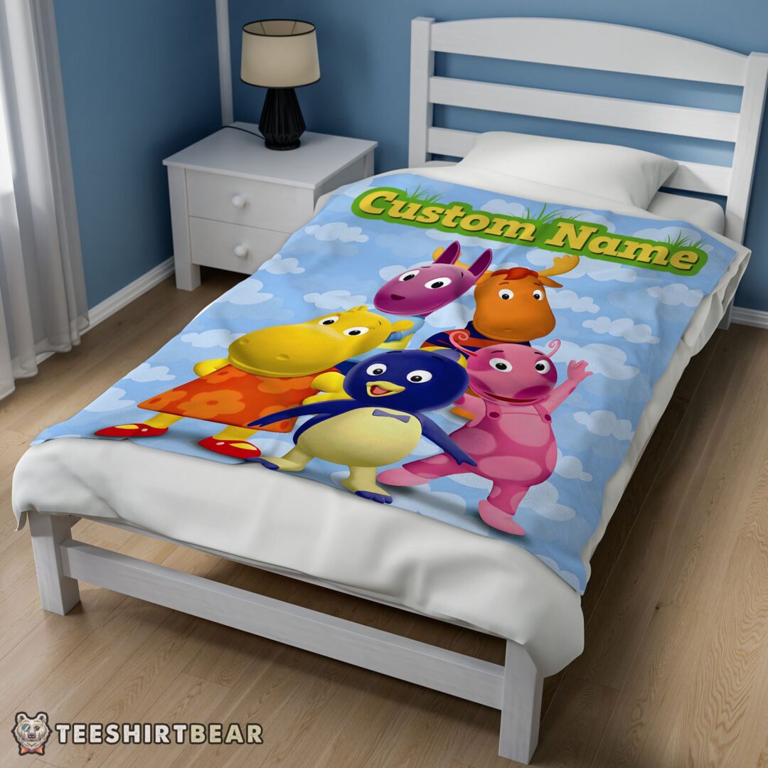Hot Cartoon The Backyardigans With Friends Blanket Fleece Customized Blanket