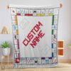Hot Classic Monopoly Board Game Blanket Fleece Customized Blanket