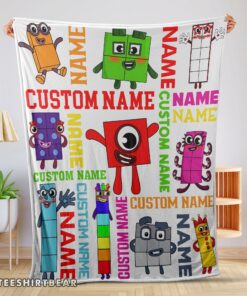 Hot Colorful Number Blocks Blanket Fleece Customized Blanket
