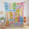 Pretty Cute Care Bears & Friends Blanket Fleece Customized Blanket
