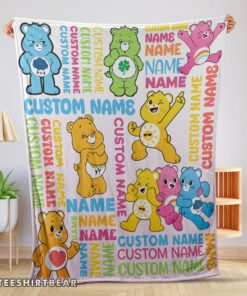 Hot Cute Care Bears & Friends Blanket Fleece Customized Blanket