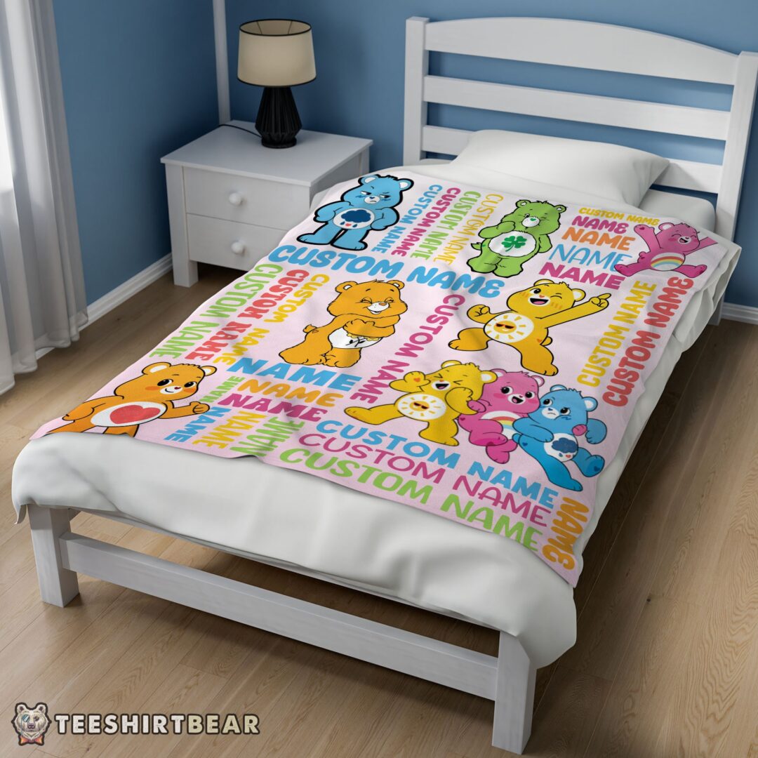 Hot Cute Care Bears & Friends Blanket Fleece Customized Blanket
