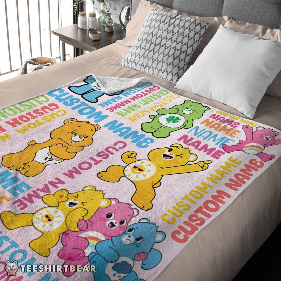 Hot Cute Care Bears & Friends Blanket Fleece Customized Blanket