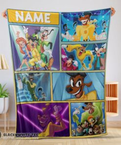 Hot Cute Disney A Goofy Movie Max Goof & Powerline Blanket Fleece Customized Blanket