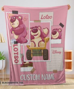 Hot Cute Good Disney Cartoon Toy Story Cute Lotso Grid Photos Blanket
