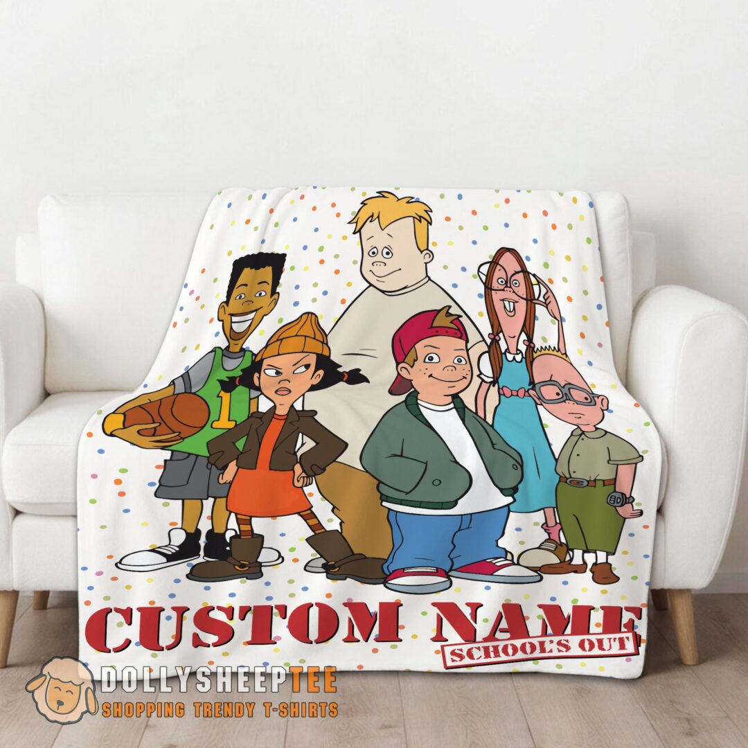 Hot Cute Official Recess Cartoon School's Out Blanket Fleece Customized Blanket