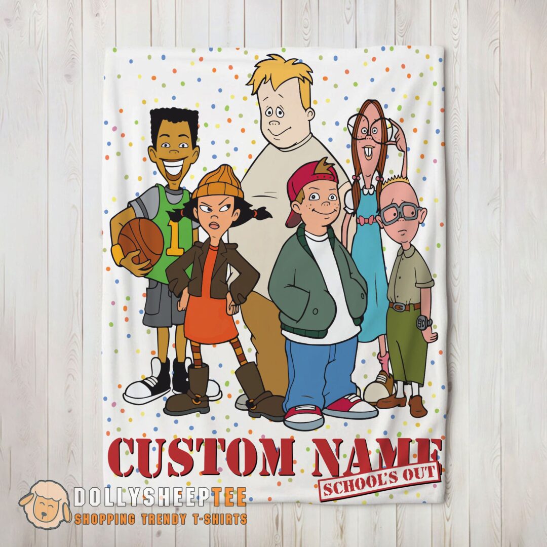 Hot Cute Official Recess Cartoon School's Out Blanket Fleece Customized Blanket