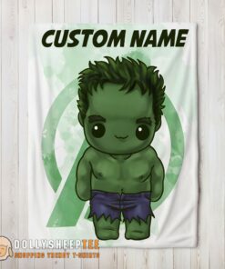 Hot Cute Official Superhero Marvel Avenger Chibi Hulk Blanket Fleece Customized Blanket