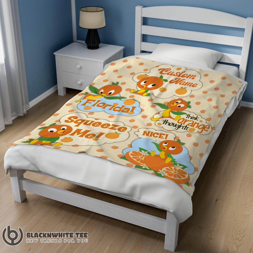 Hot Cute Perfect Disney Cartoon Orange Bird Cute Blanket Fleece Customized Blanket-mk-01 (2)