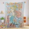 Hot Cute Premium Disney Cinderella Elegant Princess Bloom Blanket Fleece Customized Blanket