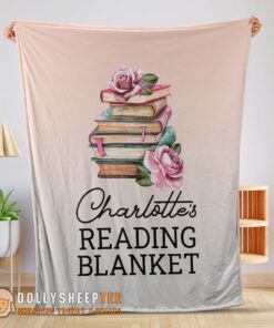 Hot Cute Pretty Vintage Book Reading Blanket Fleece Customized Blanket