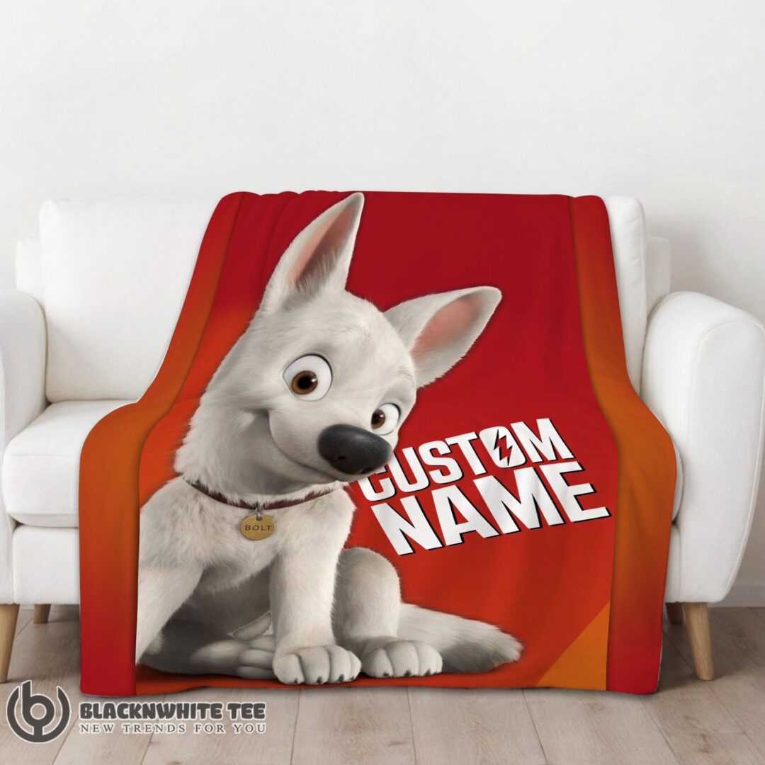 Hot Cute Top Disney Cartoon Bolt Blanket Fleece Customized Blanket