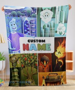 Hot Cute Top Disney Cartoon Elemental Ember Wade Lutz Clod Blanket Fleece Customized Blanket
