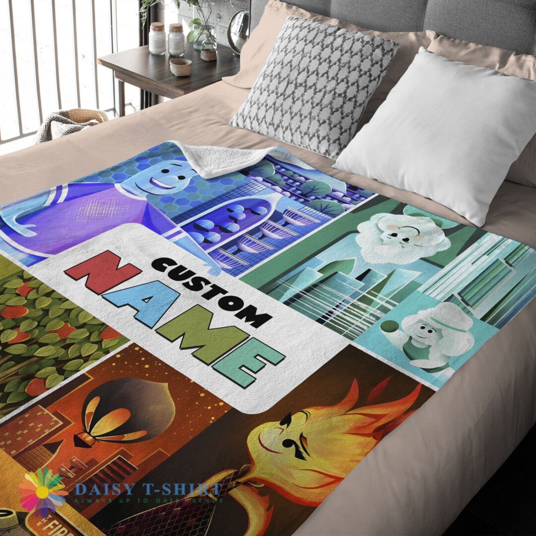 Hot Cute Top Disney Cartoon Elemental Ember Wade Lutz Clod Blanket Fleece Customized Blanket-mk-01 (3)