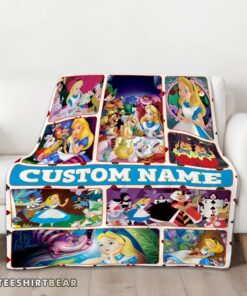 Hot Disney Alice In Wonderland Adventure Collage Blanket Fleece Customized Blanket - Image 3