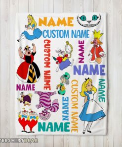 Hot Disney Alice In Wonderland All Character Blanket Fleece Customized Blanket