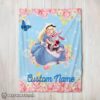 Hot Disney Alice & The White Rabbit Alice In Wonderland Blanket Fleece Customized Blanket