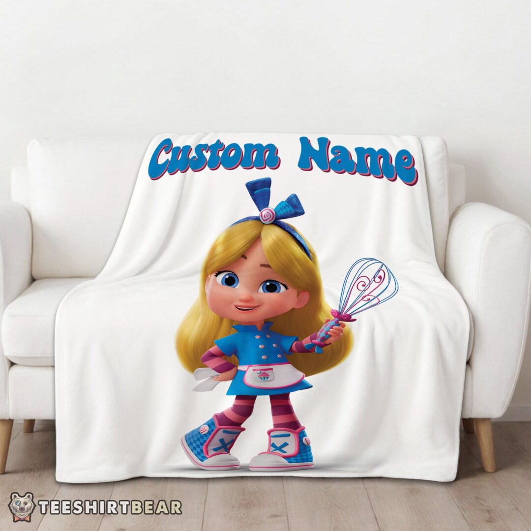 Hot Disney Alice's Wonderland Bakery Blanket Fleece Customized Blanket