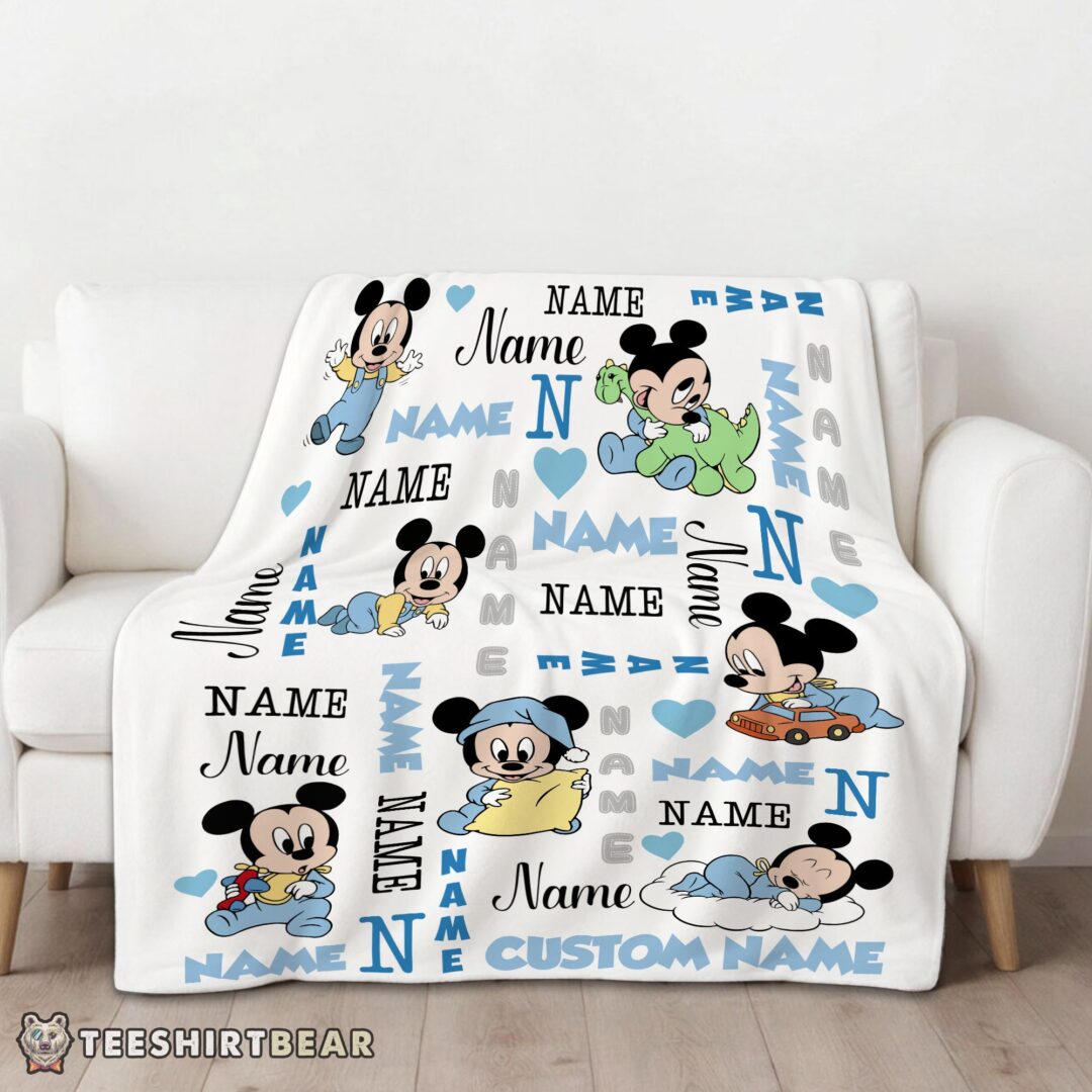 Hot Disney Baby Mickey's Dreamland Blanket Fleece Customized Blanket