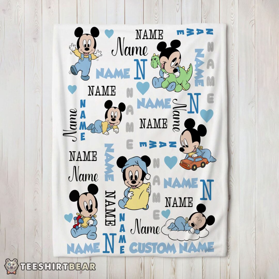 Hot Disney Baby Mickey's Dreamland Blanket Fleece Customized Blanket