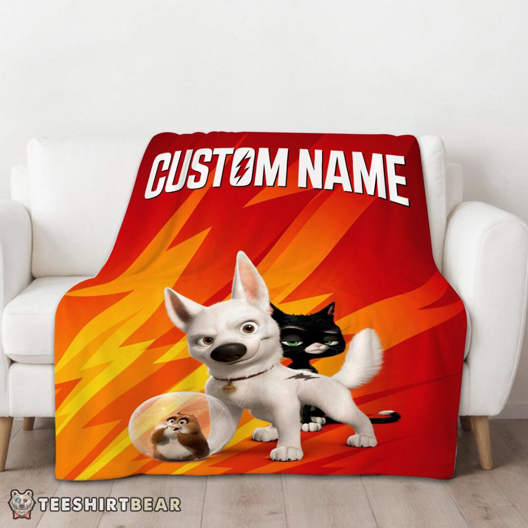 hot-disney-bolt-and-friends-blanket-fleece-customized-blanket-mk-01 Hot Disney Bolt And Friends Blanket Fleece Customized Blanket - Image 3