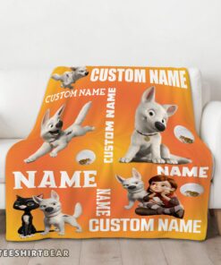 Hot Disney Bolt And Penny Blanket Fleece Customized Blanket - Image 3