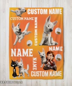 Hot Disney Bolt And Penny Blanket Fleece Customized Blanket