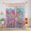 Hot Disney Cartoon Baby Girl Elephant Dumbo Velveteen Cute Blanket Fleece Customized Blanket