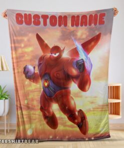 Hot Disney Cartoon Big Hero 6 Red Baymax Blanket