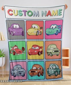 Hot Disney Cartoon Cars With All Friends Blanket Fleece Customized Blanket