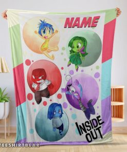 Hot Disney Cartoon Inside Out Blanket Fleece Customized Blanket