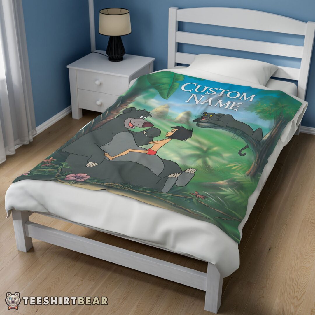 hot-disney-cartoon-junglebook-tapestry-blanket-fleece-customized-blanket-mk-02 Hot Disney Cartoon JungleBook Tapestry Blanket Fleece Customized Blanket - Image 3