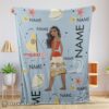 Hot Disney Cartoon Moana Maui Blanket Fleece Customized Blanket