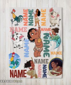 Hot Disney Cartoon Moana With Friends Blanket Fleece Customized Blanket