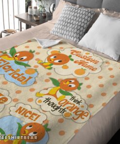 Hot Disney Cartoon Orange Bird Cute Blanket Fleece Customized Blanket - Image 4