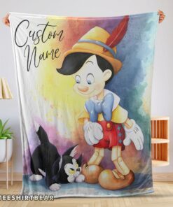 Hot Disney Cartoon Pinocchio Blanket Fleece Customized Blanket
