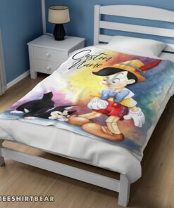 Hot Disney Cartoon Pinocchio Blanket Fleece Customized Blanket - Image 3
