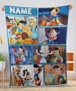 Hot Disney Cartoon Pinocchio With Friends Blanket Fleece Customized Blanket