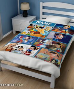 Hot Disney Cartoon Pinocchio With Friends Blanket Fleece Customized Blanket - Image 3