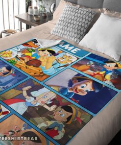Hot Disney Cartoon Pinocchio With Friends Blanket Fleece Customized Blanket - Image 4