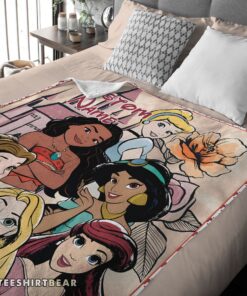 Hot Disney Cartoon Princess Characters Blanket Fleece Customized Blanket - Image 3