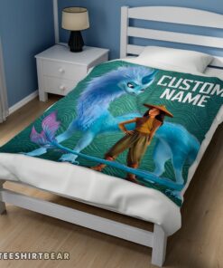 Hot Disney Cartoon Retro Raya And The Last Dragon Blanket Fleece Customized Blanket - Image 3