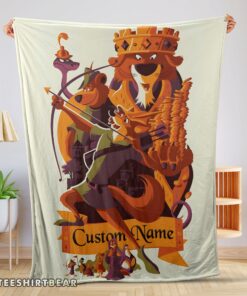 Hot Disney Cartoon Robin Hood Blanket Fleece Customized Blanket